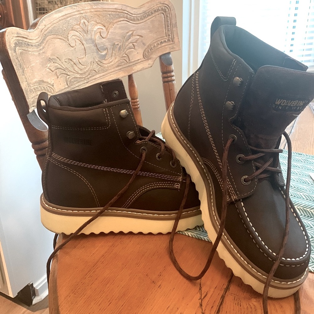 Brand new without tags, never worn wolverine wedge boots.